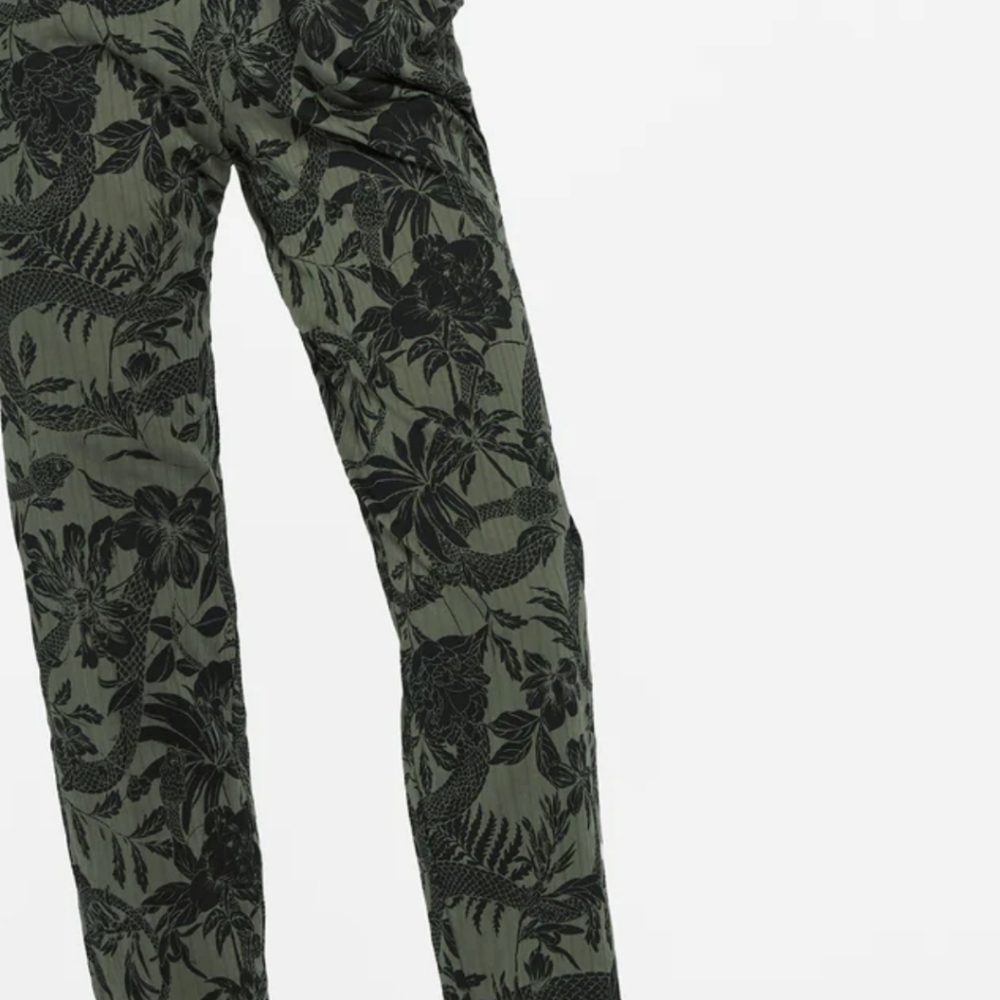 Disturbia Bashe Soft Tapered Trousers - Green - Picture 4 of 4